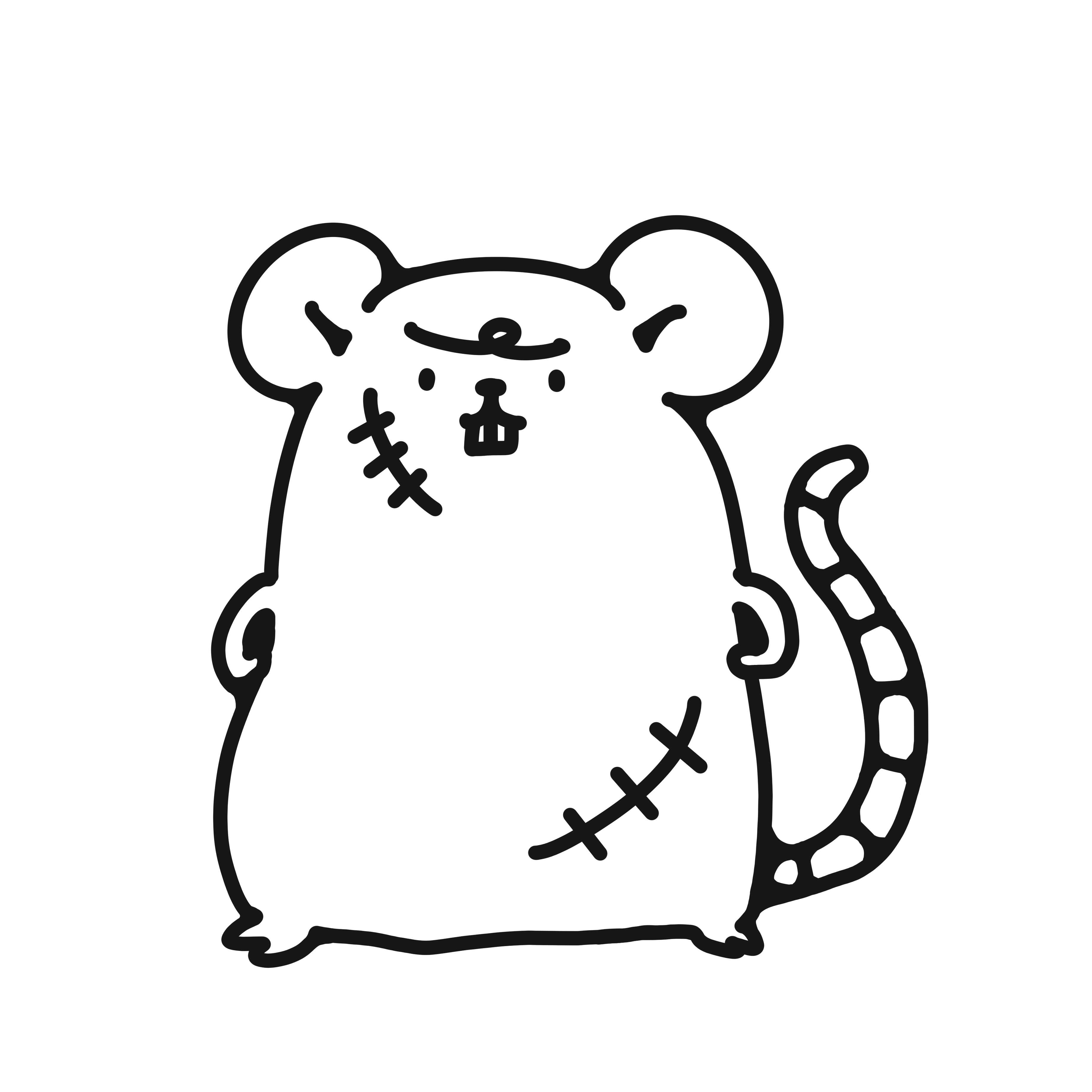 受傷縫線的老鼠插圖
